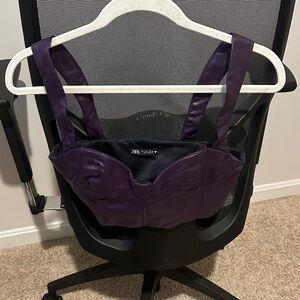 Zara Deep Purple Bustier Top